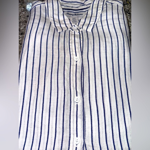 Tommy Bahama Coastalina Cabana Stripe Sleeveless Shirt size S - Picture 14 of 14